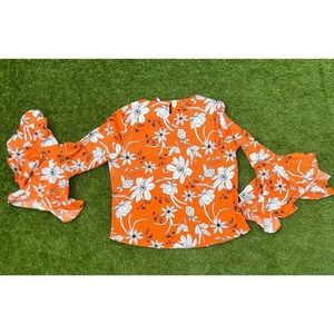 Floral Bell Sleeve Top